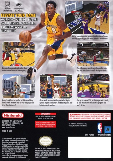 NBA Courtside 2002 Kobe: Kobe Cover Art